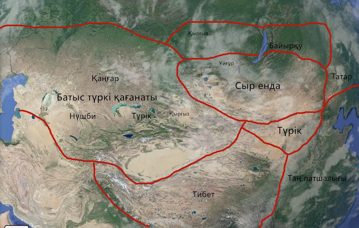 Түрік қағанаты карта