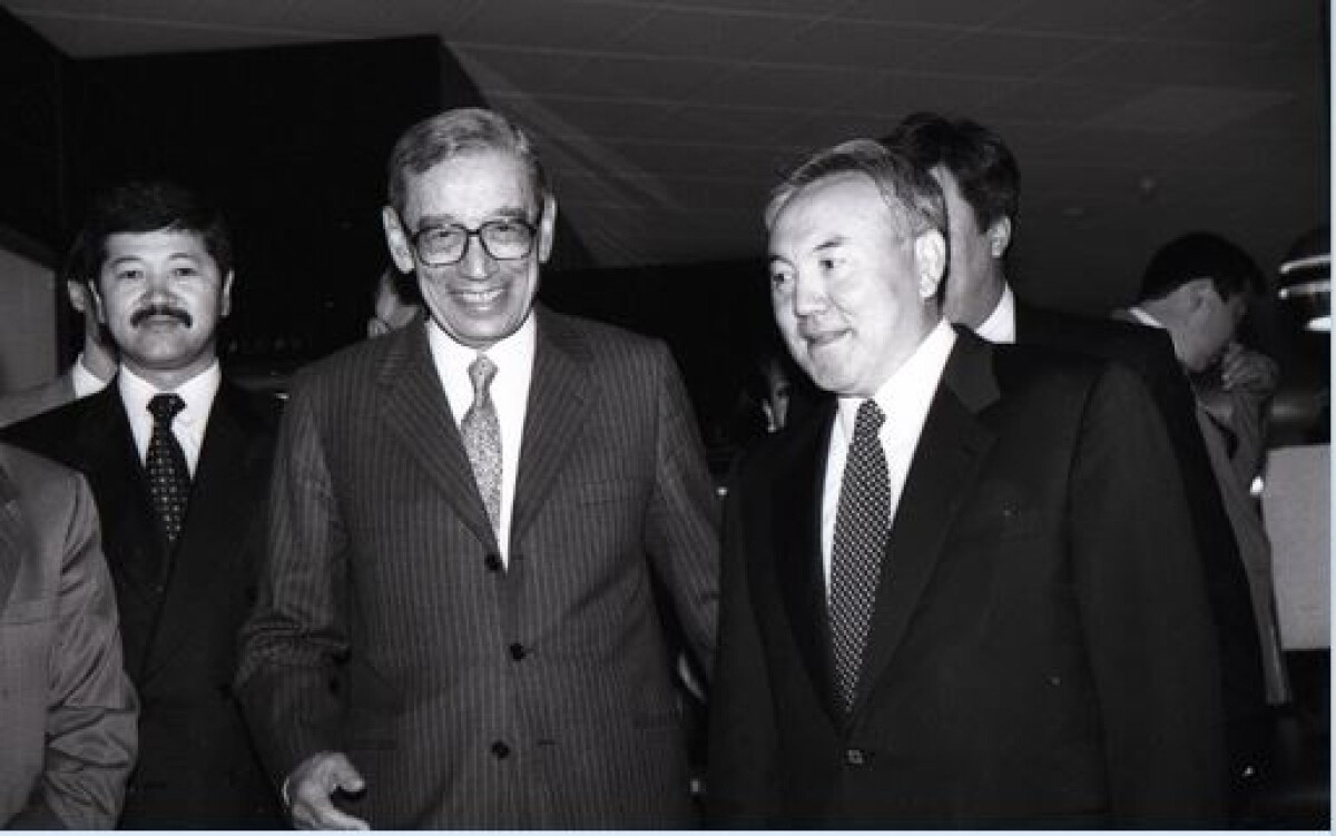 1996 жылы Елбасы Н.Ә.Назарбаев Женевада БҰҰ бас хатшысы Б.Бутрос-Галимен кездесті. - e-history.kz