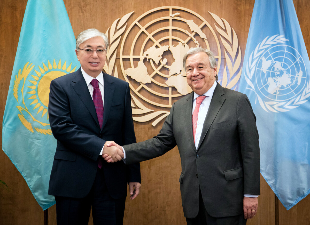 Kassym-Jomart Tokayev sent a telegram to UN Secretary General António Guterres - e-history.kz