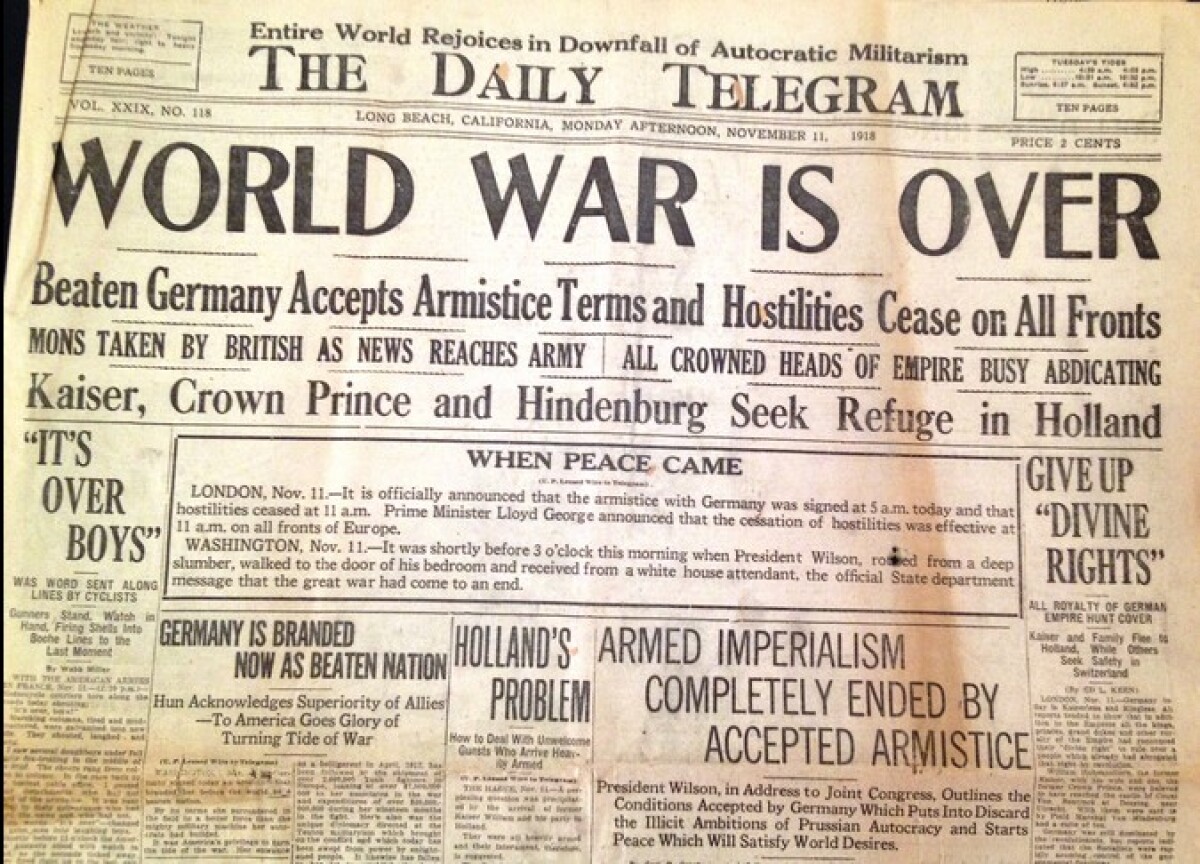 The end to the First World War - e-history.kz