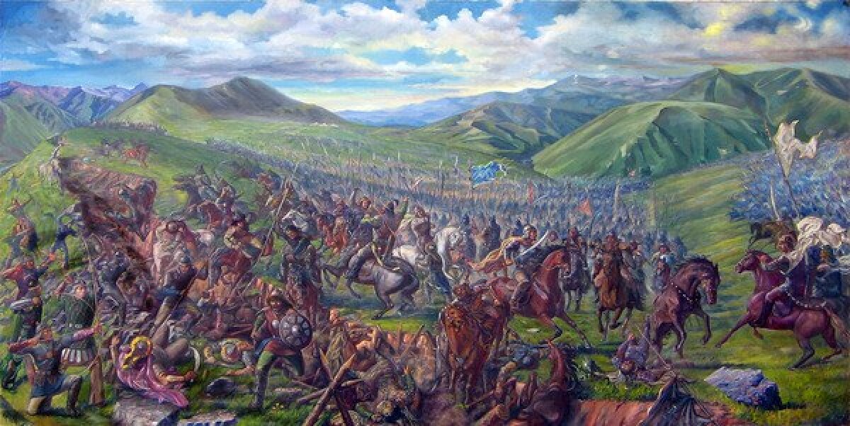 Джунгарское нашествие. Орбулакская битва 1643. Битва джунгаров с казахами. Джунгарское ханство воины.