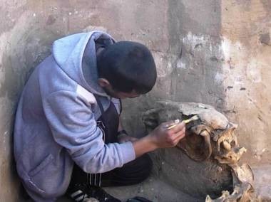 В пригороде Павлодара обнаружено погребение средневекового кочевника 