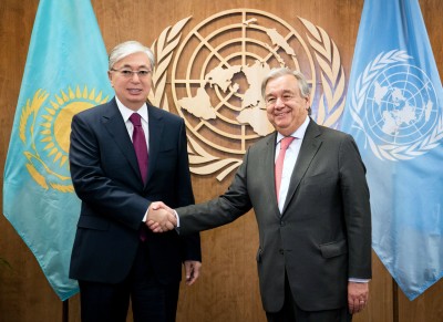 Kassym-Jomart Tokayev sent a telegram to UN Secretary General António Guterres