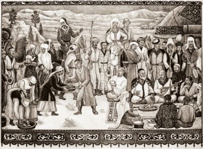 Обычай казахов «Табақ тарту»