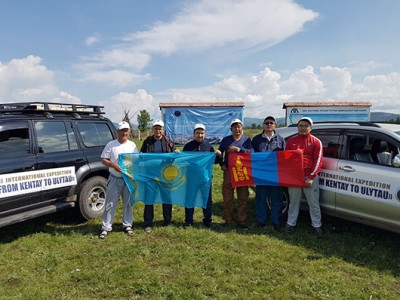 The expedition began in Mongolia, and will be completed in Ulytau