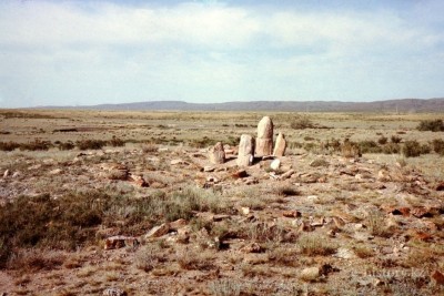 Stone figures are the great monuments in the steppe