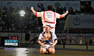 When did clothing of Kazakh paluans (wrestlers) appear?