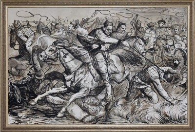 The Huns Engaged in Fighting with the Alans