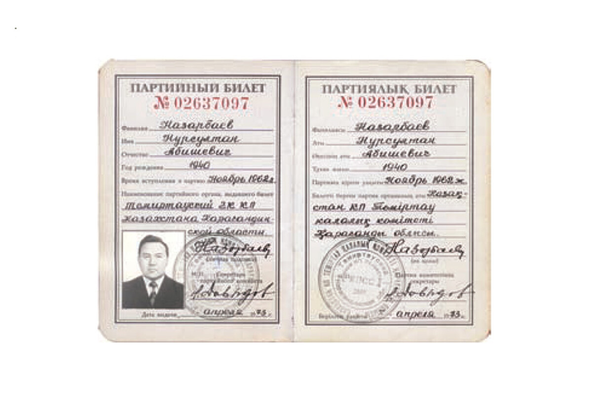 Party membership  card. Member of the Communist Party of the Soviet Union - e-history.kz