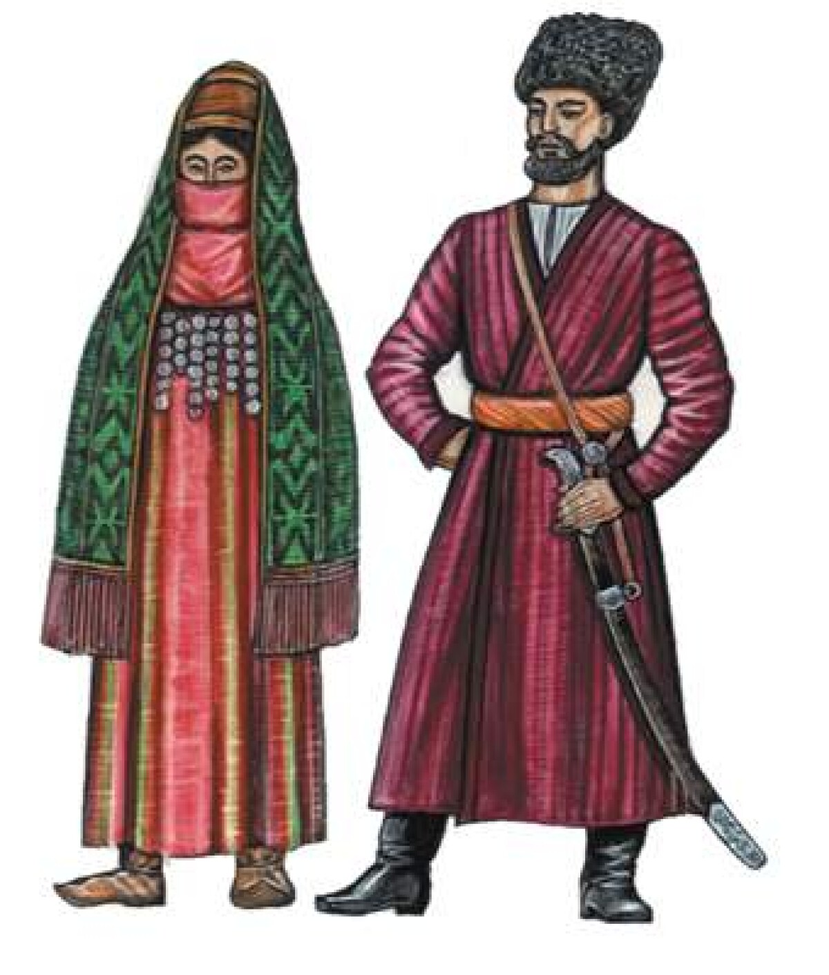 Национальный костюм туркменов