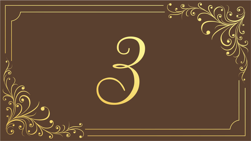 From one to thousand: THREE