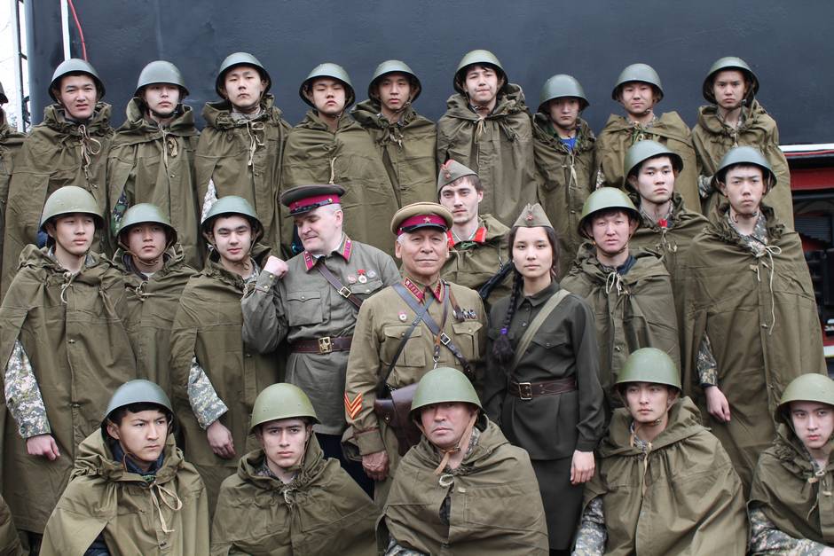 A rally in memory of missing persons after the World War II in Astana